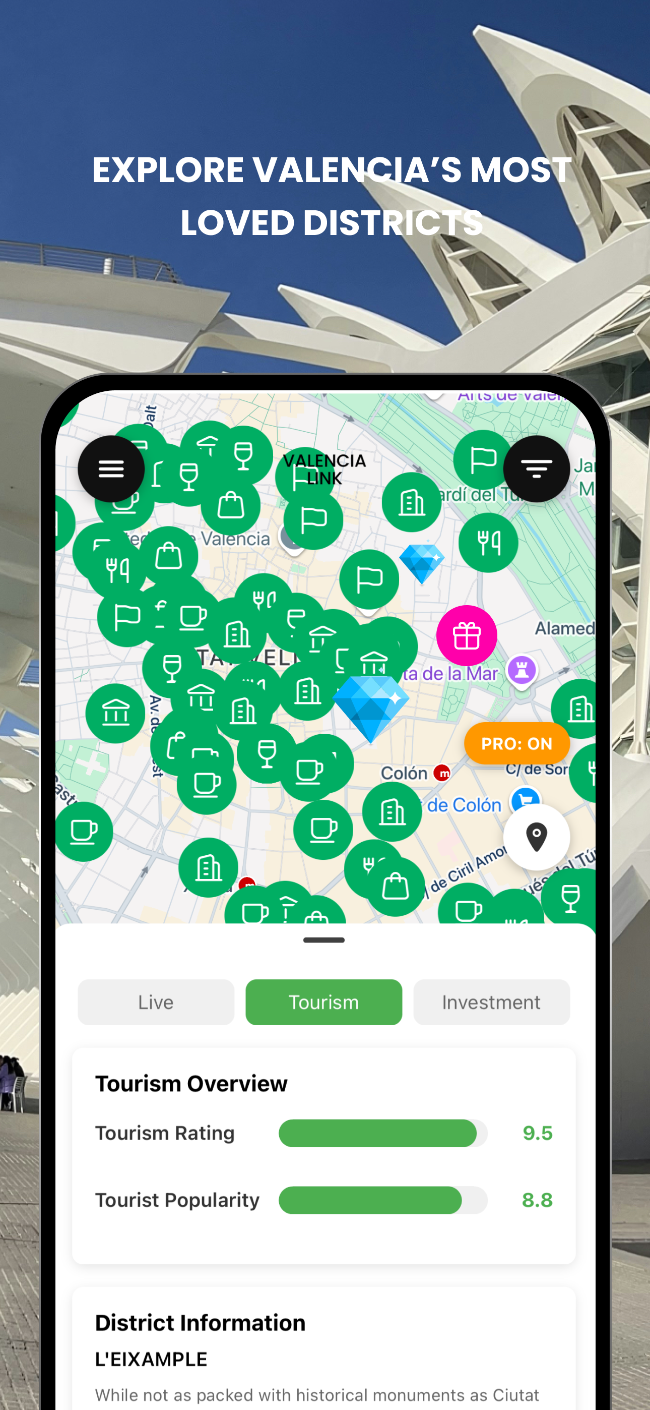 Interactive map — tourism