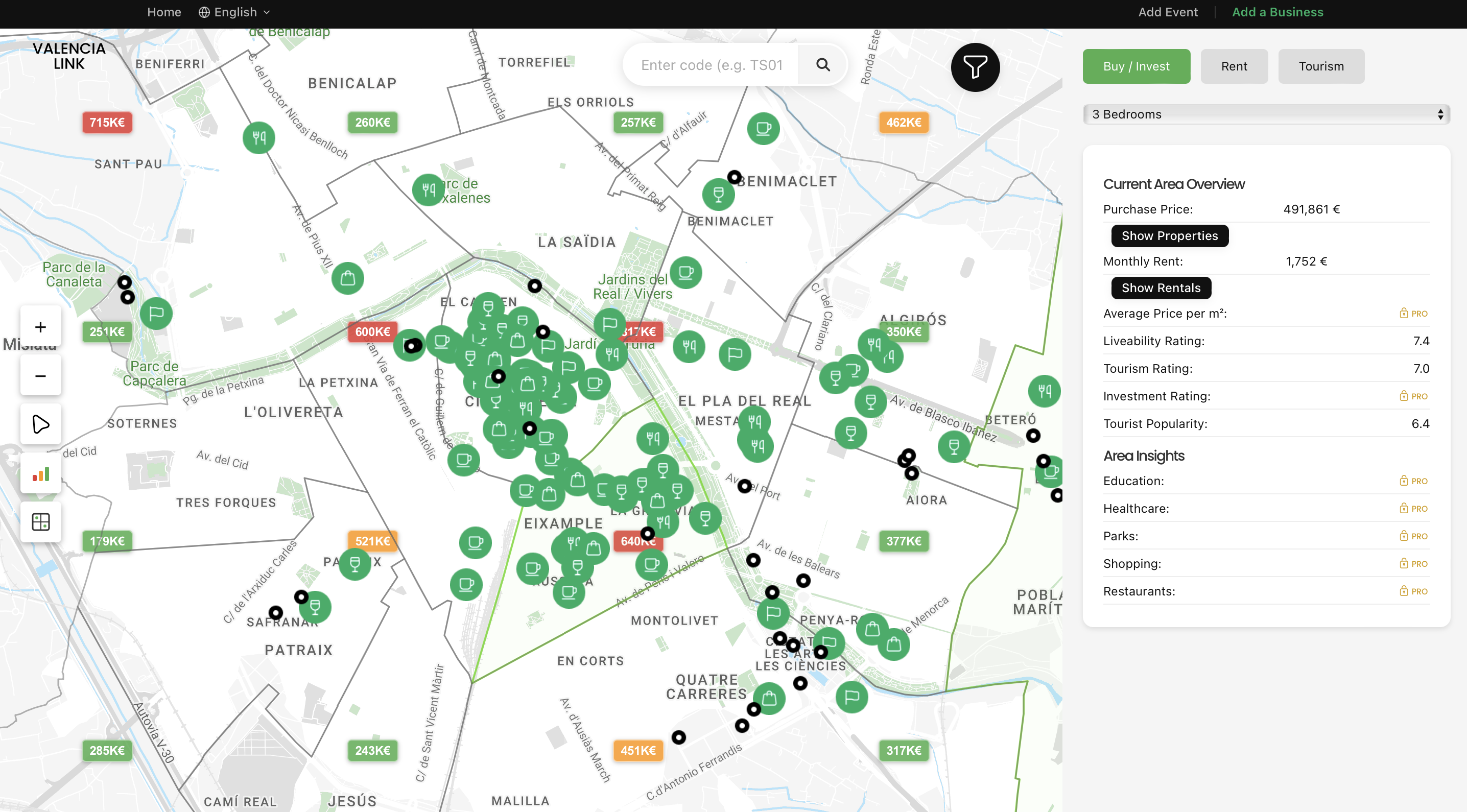 Interactive city map